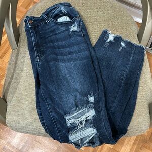 Judy Blue Slim Bootcut Distressed Jeans